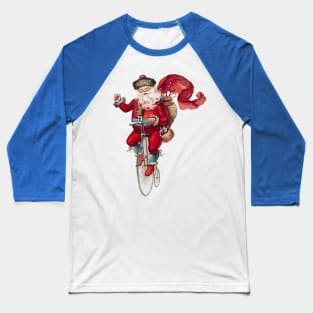 Santa Claus Hand Drawn Baseball T-Shirt